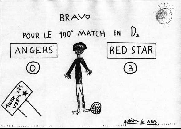 1985 dessin par un jeune supporter du Red Star