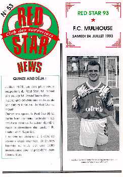 Programme, Red Star - Mulhouse