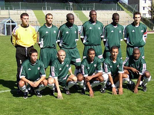 L��quipe qui avait disput�, le match aller. 
Debout : N�ret, Hammami, Gue�, Latt-Agnes, Bald�, Delaneuville
Accroupis : Fourneuf, Carles, Cuervo, Fellahi, Desmarets