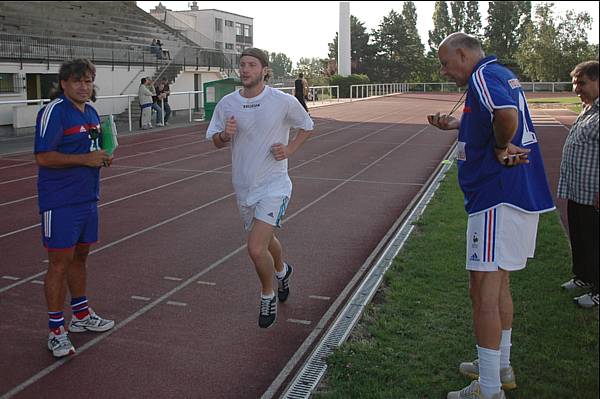 Gr�gory Lefort pendant le test Cooper