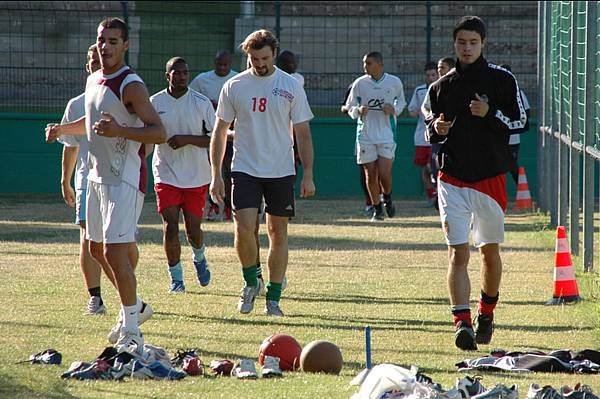 Azzedine Benmesmoudi, jeudi dernier � Bauer en compagnie de Florent Moulin 
et Vincent Fourneuf