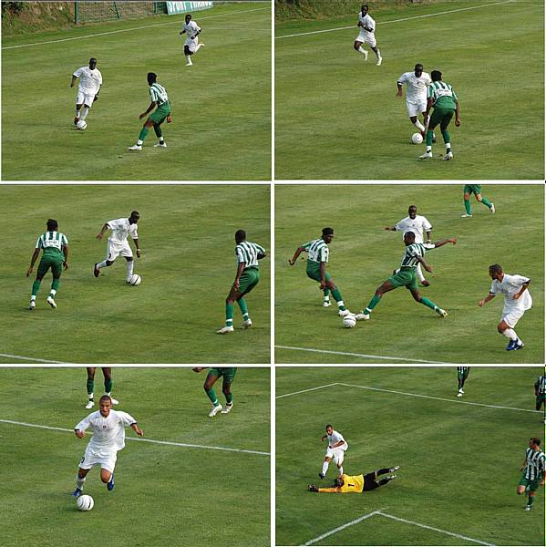 En six photos, la d�fense audonienne en position d�licate, face � Ch�teauroux avec en conclusion une belle intervention de Florent Moulin