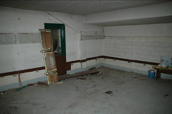 Les anciens vestiaires quelques heures avant le match Red Star � Rouen, le 17 f�vrier