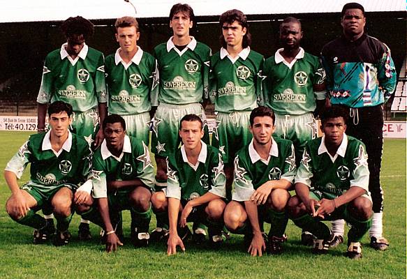 Avec lquipe de DH, en 1993, entre Raphal Vasquez et Souleymane Yally