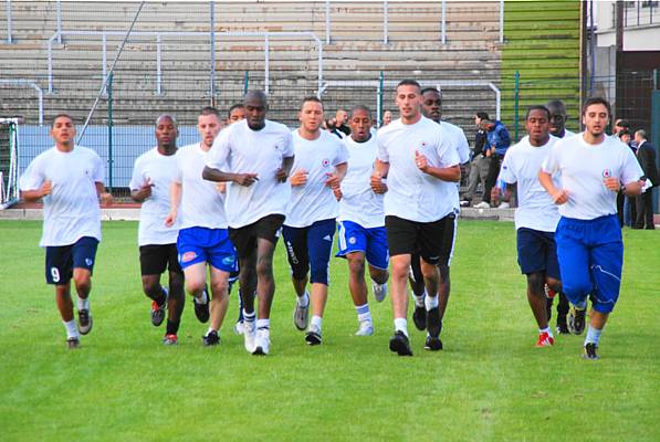 Aprs le footing  la joie de retrouver le ballon