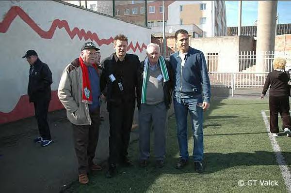 Gilles Deshayes, Alain Gunia, Claude Thuel et Nacer Bouiche aux 110 ans,  gauche de profil, Guy Le Breton