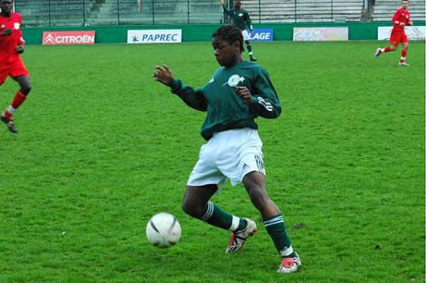 Yannis Salibur, lors dun rencontre  Bauer avec le Red Star (14 ans Fdraux)