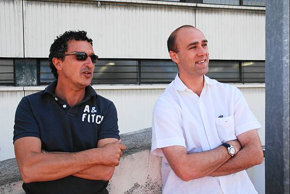 Patrice Haddad et Henri Lellorain, conseiller municipal et d�l�gu� � la politique sportive de la ville de Saint-Ouen
