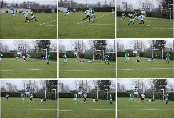 Le seconde but de Racing, �uvre de Malcuit 