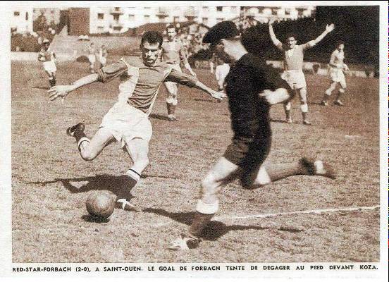 Red Star  Forbach, en 1957-1958, en D 2,  Saint-Ouen (archive Gilles Saillant)
