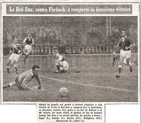 Red Star  Forbach, en 1961-1962, 2-1, en D 2  document Gilles Saillant -