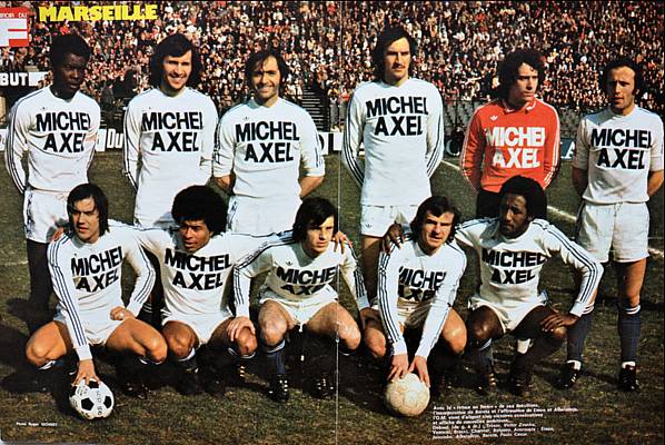 Marseille 1974-1975
Debout : Trsor, V. Zwunka, Vanucci, Bracci, Charrier, Buigues
Accroupis : Emon, Jairzinho, Albaladjo, Bereta, Paulo Csar  Miroir du Football -