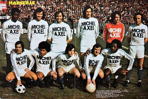 Marseille 1974-1975
Debout : Trésor, V. Zwunka, Vanucci, Bracci, Charrier, Buigues
Accroupis : Emon, Jairzinho, Albaladéjo, Bereta, Paulo César – Miroir du Football -