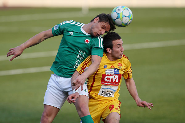 Mickal Crielo et Sbastien Persico, samedi lors de Red Star  Orlans  Jacques Martin