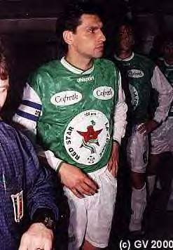 Rgis Brouard, avec le maillot du Red Star, le jour des 100 ans, le 12 mars 1997
