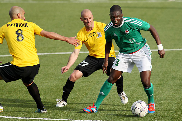 El Hadji Dieye, ici devant Colmar  Jacques Martin