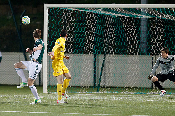 Un des deux buts de Pierre Gibaud � Jacques Martin