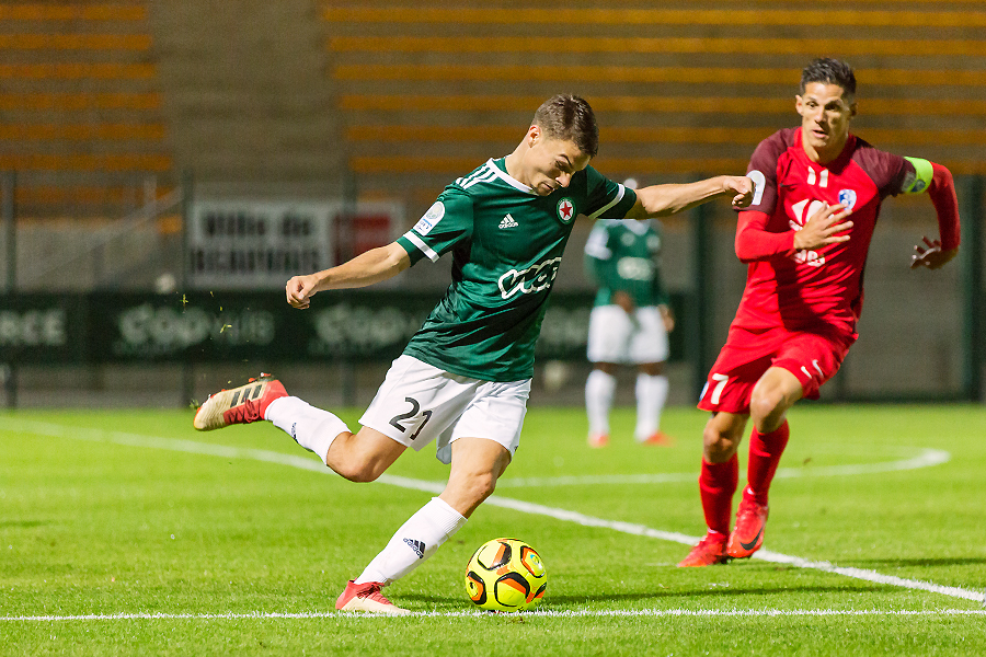 Grégoire Lefebvre après trois saisons au Red Star quitte, le maillot vert et blanc (c) Jacques Martin