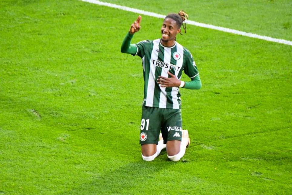 Kévin Cabral, la joie du buteur audonien de la soirée © Gérard Valck
